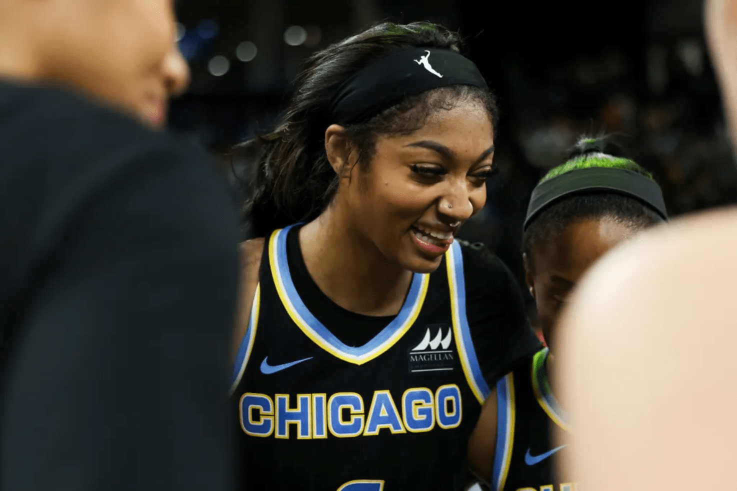 Angel Reese during a Chicago Sky game