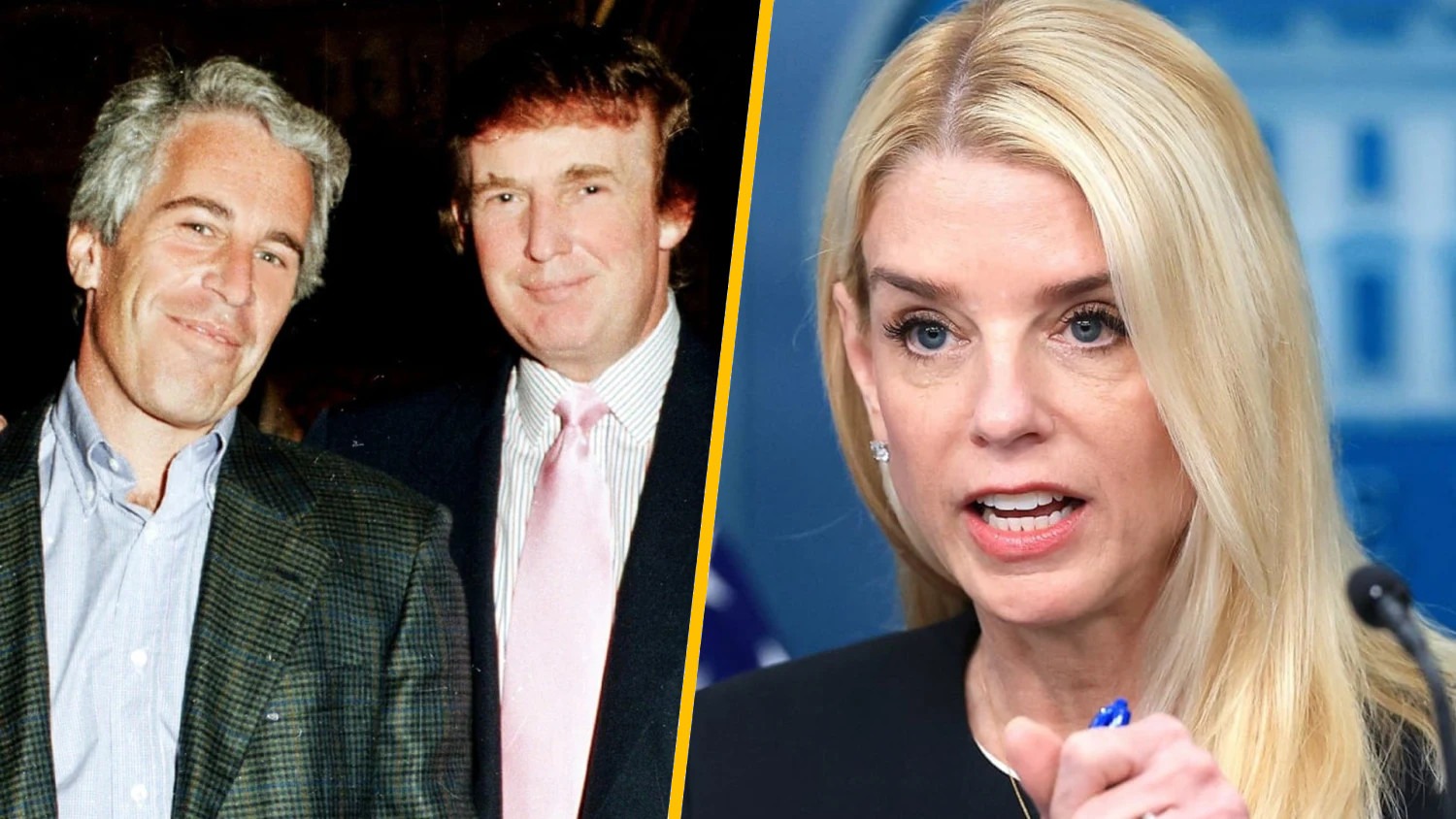 Donald Trump and Pam Bondi address Epstein controversy.