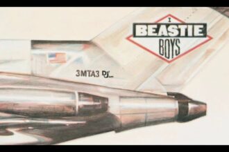 Cover art from Beastie Boys’ album “Licensed to Ill” showing a jet tail with band logo